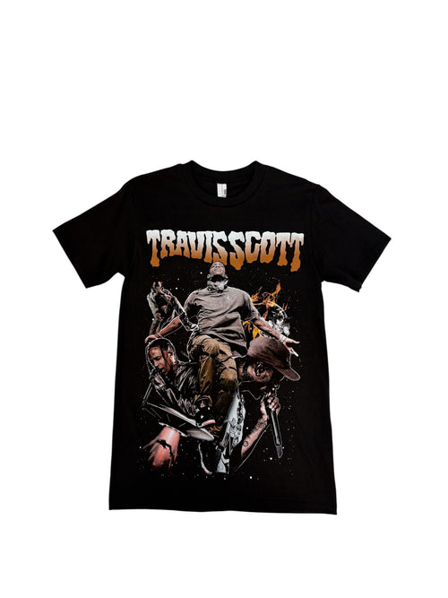 Brown Travis Scott Graphic tees