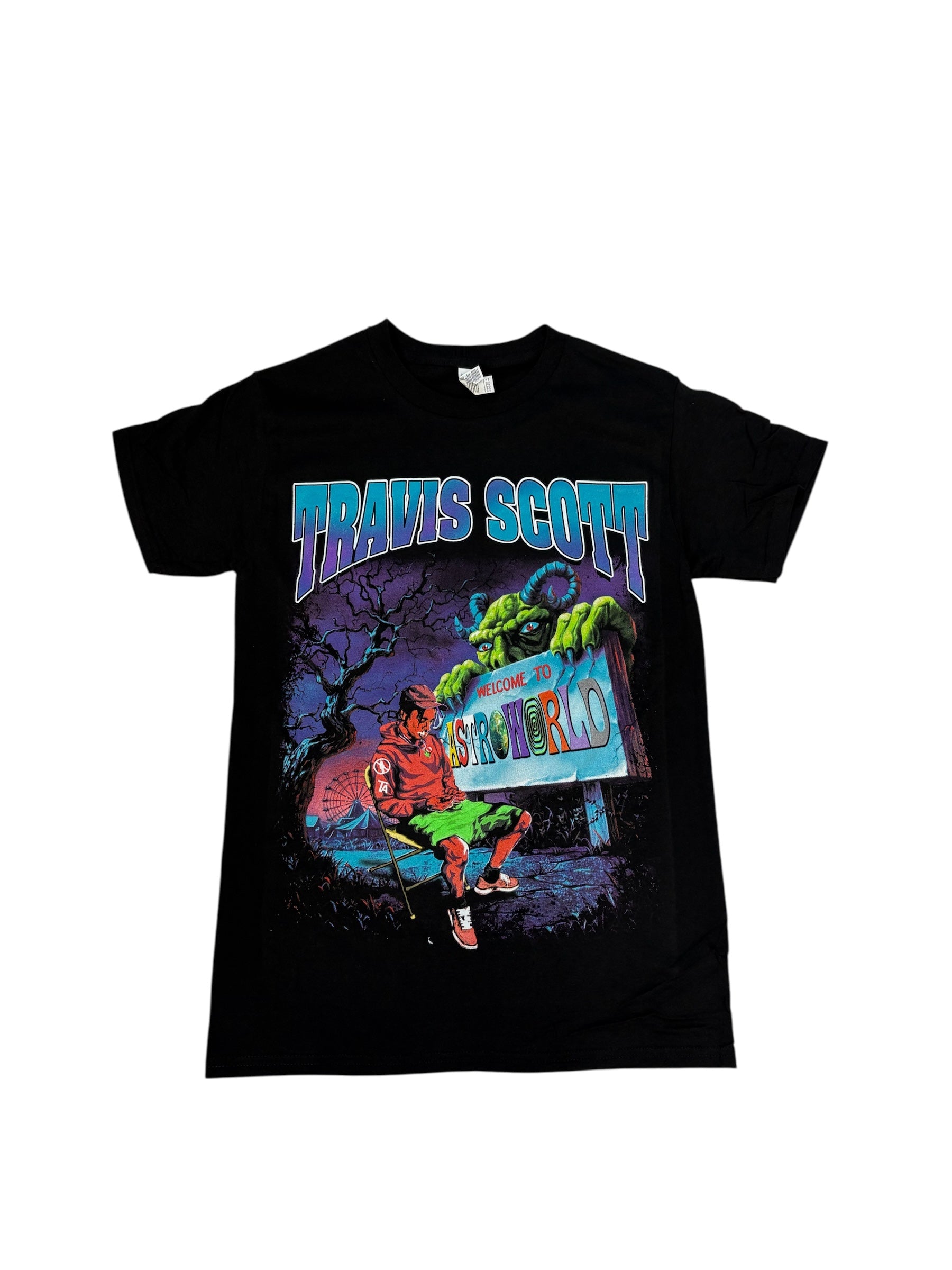 Travis Scott vibrant graphic tee